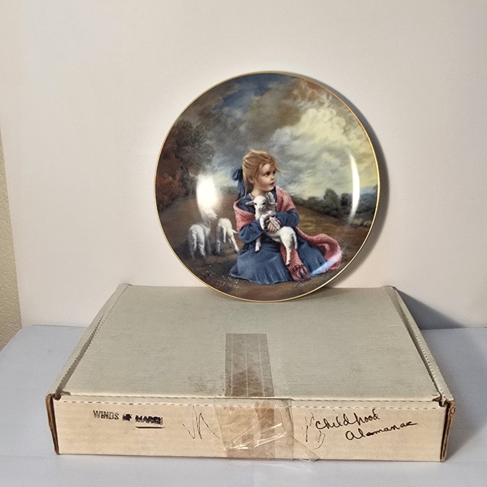 Vintage Sandra Kuck Plate Winds Of March Limited Edition 1986 Childhood Almanac - Picture 2 of 6